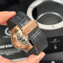 Đồng Hồ Hublot Big Bang Full Diamonds  44mm Dial Black Rose Gold Replica 1:1 – Top Quality Version