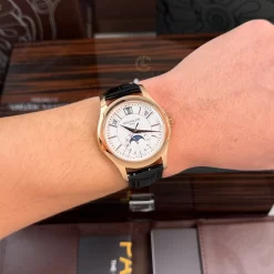 Đồng hồ Patek Philippe Annual Calendar White Dial 5205R-001 Replica 1:1 -Top Quality