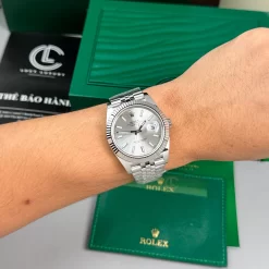 Đồng Hồ Rolex Datejust 41mm Demi Grey Motif 126331 Replica 1:1 – Top Quality Version