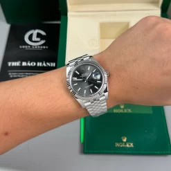 Đồng Hồ Rolex Datejust 41mm Sliver Grey Dial 126334 Replica 1:1 – Top Quality Version