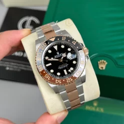 Đồng Hồ Rolex GMT-Master II Root Beer 126711CHNR Cal.3285 Demi Rose Gold Replica 1:1 – Top Quality