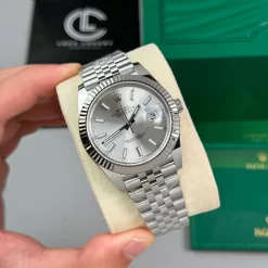 Đồng Hồ Rolex Datejust 41mm Demi Grey Motif 126331 Replica 1:1 – Top Quality Version