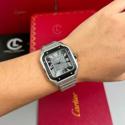 Đồng hồ Cartier Santos De Cartier Ceramic 39.8mm CRWSSA0037 Miyota.9015 Steel Replica 1:1 – Top Quality Version