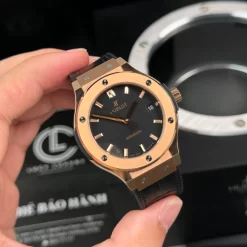 Đồng hồ Hublot Classic Fusion Titanium 38mm Dial Black Rose Gold Replica 1:1-Top Quality Version