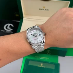 Đồng Hồ Rolex Datejust 41mm Sliver MOP Dial 126331 Replica 1:1 – Top Quality Version