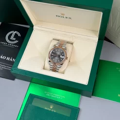 Đồng Hồ Rolex Datejust 41mm Demi Grey Motif 126331 Replica 1:1 – Top Quality Version
