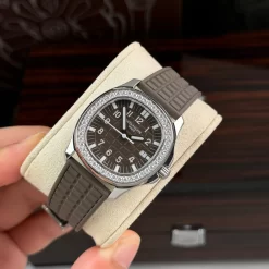 Patek Philippe Aquanaut 5067A-025 35.6mm Diamond Bezel Moissanite Steel – Top Quality