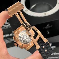 Đồng Hồ Hublot Big Bang Steel Diamonds  44mm Dial Black Rose Gold Replica 1:1 – Top Quality Version