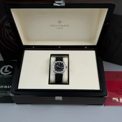 Patek Philippe Aquanaut 5067A-025 35.6mm Black Dial Diamond Bezel Moissanite Steel Replica 1:1 – Top Quality