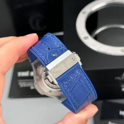 Đồng Hồ Hublot Big Bang Steel Diamonds  44mm Dial Blue Replica 1:1 – Top Quality Version