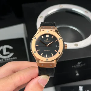 Đồng hồ Hublot Classic Fusion Titanium 38mm Dial Black Rose Gold Replica 1:1-Top Quality Version