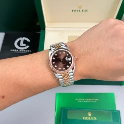 Đồng Hồ Rolex Datejust 41mm Demi Chocolate 126331 Replica 1:1 – Top Quality Version