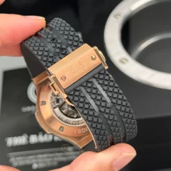 Đồng Hồ Hublot Big Bang Steel Diamonds  44mm Dial Black Rose Gold Replica 1:1 – Top Quality Version