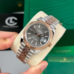 Đồng Hồ Rolex Datejust 41mm Demi Grey Motif 126331 Replica 1:1 – Top Quality Version