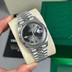 Đồng Hồ Rolex Datejust 41mm Wimbledon Dial 126234 Replica 1:1 – Top Quality Version