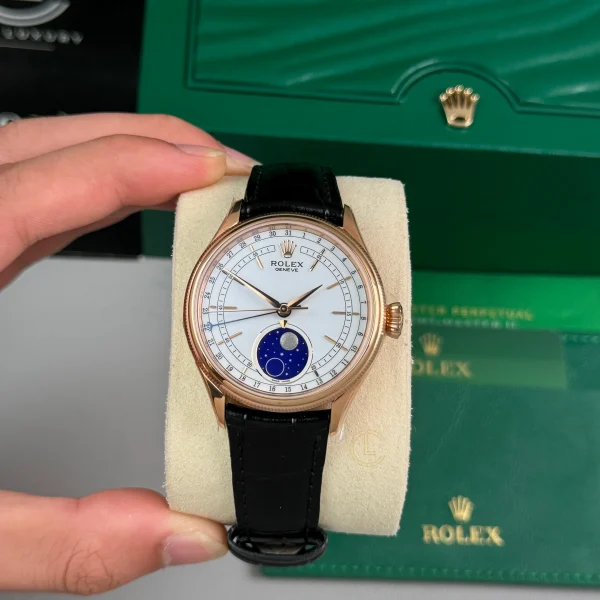 Đồng hồ Rolex Cellini Moonphase 50535 39mm Yellow Gold Replica 1:1-Top Quality Version