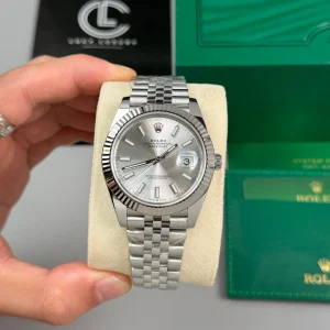 Đồng Hồ Rolex Datejust 41mm Demi Grey Motif 126331 Replica 1:1 – Top Quality Version