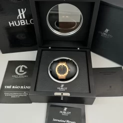 Đồng hồ Hublot Classic Fusion Titanium 38mm Dial Black Rose Gold Replica 1:1-Top Quality Version