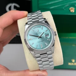 Đồng Hồ Rolex Day Date 40mm Sliver Dial 228239 Replica 1:1 – Top Quality Version
