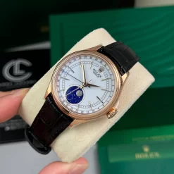 Đồng hồ Rolex Cellini Moonphase 50535 39mm Yellow Gold Replica 1:1-Top Quality Version