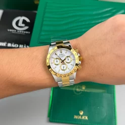 Đồng hồ Rolex Cosmograph Daytona Automatic M116503WT Demi Yellow Gold Replica 1:1 – Top Quality Version