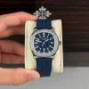 Patek Philippe Aquanaut 5067A-025 35.6mm Blue Dial Diamond Bezel Moissanite Steel Replica 1:1 – Top Quality