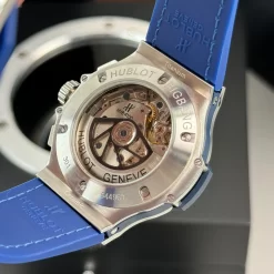 Đồng Hồ Hublot Big Bang Steel Diamonds  44mm Dial Blue Replica 1:1 – Top Quality Version