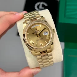 Đồng Hồ Rolex Day Date 40mm 180gram Sliver Meteorite Dial 228238 Replica 1:1 – Top Quality Version