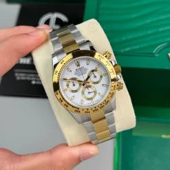 Đồng hồ Rolex Cosmograph Daytona Automatic M116503WT Demi Yellow Gold Replica 1:1 – Top Quality Version