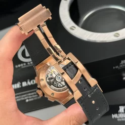 Đồng Hồ Hublot Big Bang Full Diamonds  44mm Dial Black Rose Gold Replica 1:1 – Top Quality Version