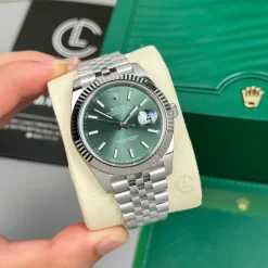 Đồng Hồ Rolex Datejust 41mm Sliver Black Dial 126334 Replica 1:1 – Top Quality Version