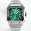 Đồng Hồ Cartier Santos Green Dial WSSA0029 Miyota.9015 Steel Replica 1:1 – Top Quality Version