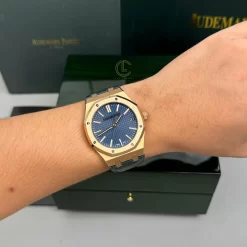 Đồng hồ Audemars Piguet Royal Oak 15500OR 41mm Blue Dial Yellow Gold Replica 1:1 – Top Quality 1:1
