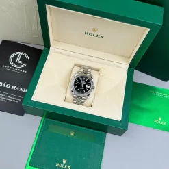 Đồng Hồ Rolex Datejust 41mm Sliver Black Dial 126334 Replica 1:1 – Top Quality Version