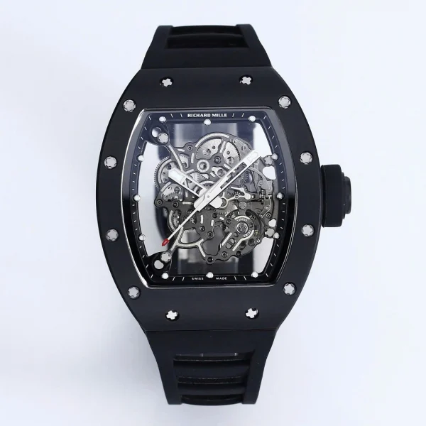 Đồng Hồ Richard Mille RM55 Manual Winding Bubba Watson 42mm Black Ceramic Replica 1:1 – Top Quality Version