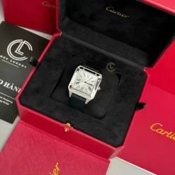 Đồng hồ Cartier Santos-Dumont 43.5mm WSSA0022 43.5mm x 31.4mm Steel Replica 1:1 – Top Quality Version