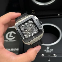 Đồng hồ Hublot Square Bang Unico 821.NM.0170.RX 821NM0170RX 42mm Titanium Ceramic Replica 1:1 – Top Quality Version