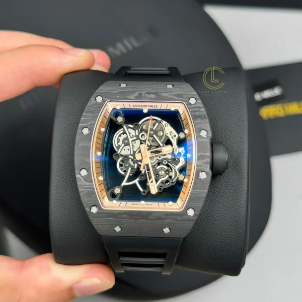 Richard Mille RM 055 Asia Manual Winding Bubba Watson 42MM Carbon Replica 1:1 – Top Quality Version