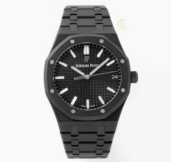 Đồng Hồ Audemars Piguet Royal Oak 15500ST 41mm Ceramic Black Dial Replica 1:1 – Top Quality Version