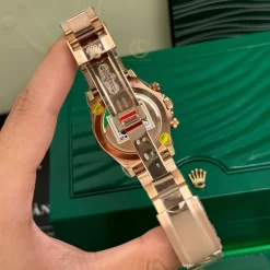 Đồng Hồ Rolex Cosmograph Daytona 116595RBOW 40mm Black Dial Rose Gold Replica 1:1 – Top Quality Version