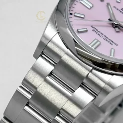 Đồng Hồ Rolex Oyster Perpetual 36mm 126000 Mặt Số Hồng Candy Steel Replica 1:1 – Top Quality Version