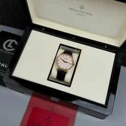 Đồng Hồ Patek Philippe Calatrava 5227R-001 39mm White Dial Rose Gold Replica 1:1 – Top Quality Version