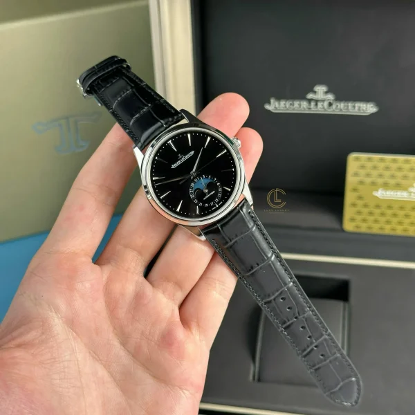 Đồng hồ Jaeger Lecoultre Master UltraThin Moon 40mm Black Dial Steel Replica 1:1 – Top Quality Version