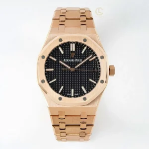 Đồng Hồ Audemars Piguet Royal Oak 15400OR 41mm Black Dial Rose Gold  Replica 1:1 – Top Quality Version