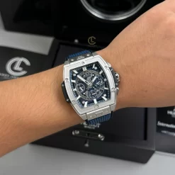 Đồng hồ Hublot Spirit Of Big Bang 642.NX.7170.RX 642NX7170RX 42mm Blue Dial Titanium Replica 1:1 – Top Quality Version
