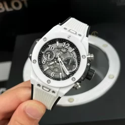 Đồng hồ Hublot Big Bang Unico 44mm Ceramic Trắng Replica 1:1 – Top Quality Version