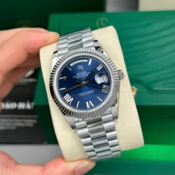 Đồng Hồ Rolex Day-Date 40mm 180gram Blue Dial Replica 1:1 – Top Quality Version