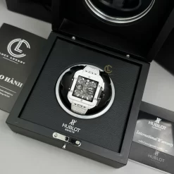 Đồng hồ Hublot Square Bang Unico 821.HX.0170.RX 821HX0170RX 42mm White Dial Ceramic Replica 1:1 – Top Quality Version