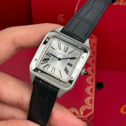 Đồng hồ Cartier Santos-Dumont 43.5mm WSSA0022 43.5mm x 31.4mm Steel Replica 1:1 – Top Quality Version