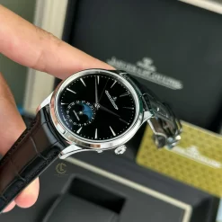 Đồng hồ Jaeger Lecoultre Master UltraThin Moon 40mm Black Dial Steel Replica 1:1 – Top Quality Version